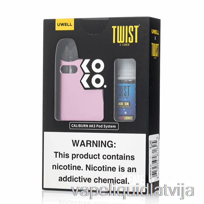 Uwell X Dv Caliburn Ak3 Komplekts + 50mg Nic Salt [rozā] Twist E-šķidrums - Berry Medley Limonādes Vape šķidrums